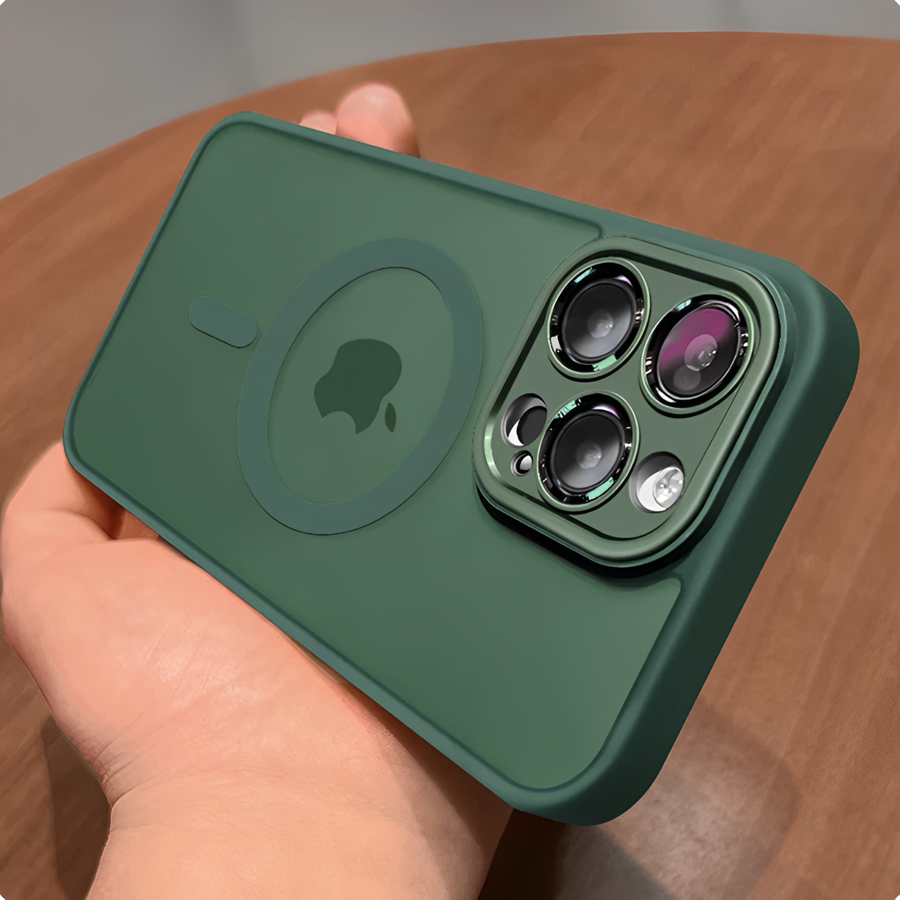 Coque MagSafe pour iPhone - Vert Foncé
